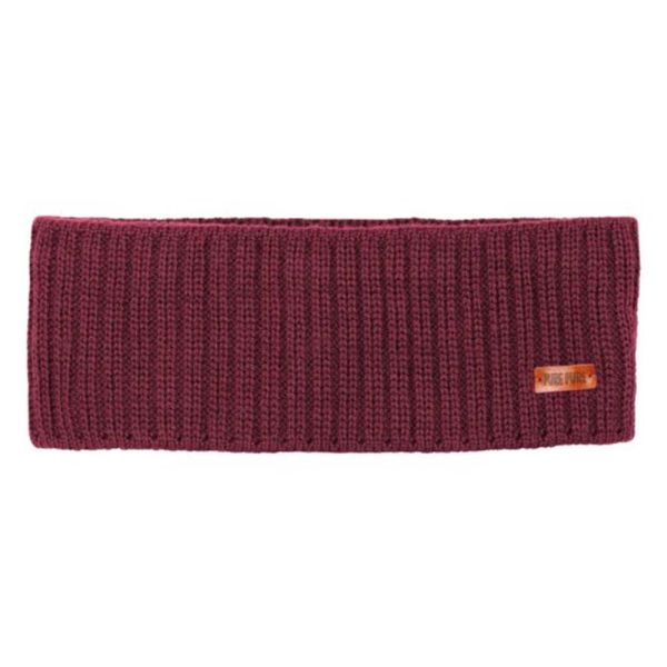 Merino Strick Unisex Stirnband - 000 burgund ONESIZE