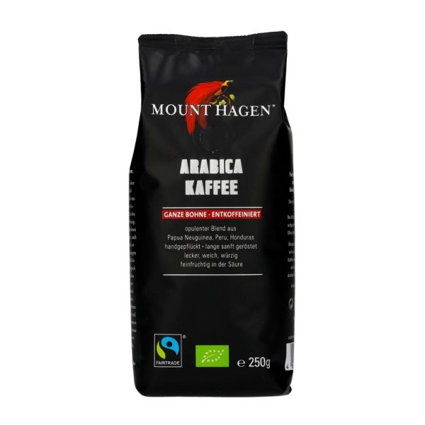 Arabica FairTrade - ganze Bohne entkoffeiniert 250g