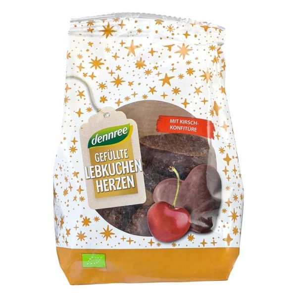 Lebkuchenherzen mit Kirschfüllung 125g