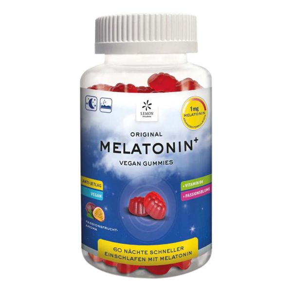 Melatonin+ - vegan Gummies mit Vitamin B6 60 Stück