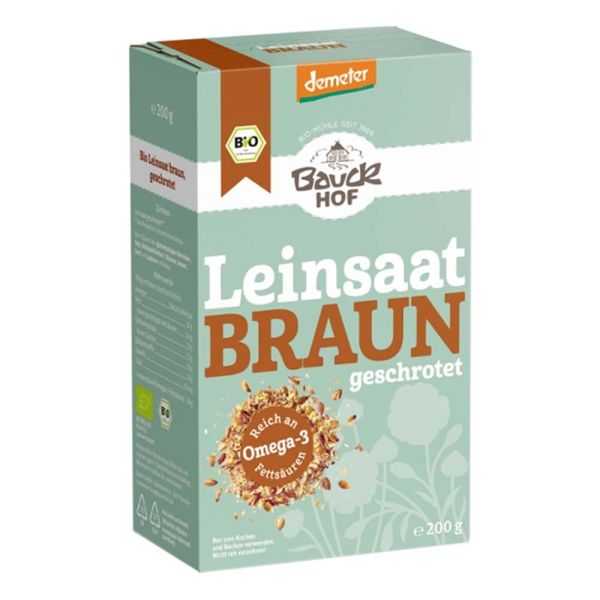 Leinsaat - Braun geschrotet 200g