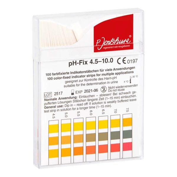 pH-Streifen 4.5-10.0 - 100 farbfixierte Indikatorstäbchen