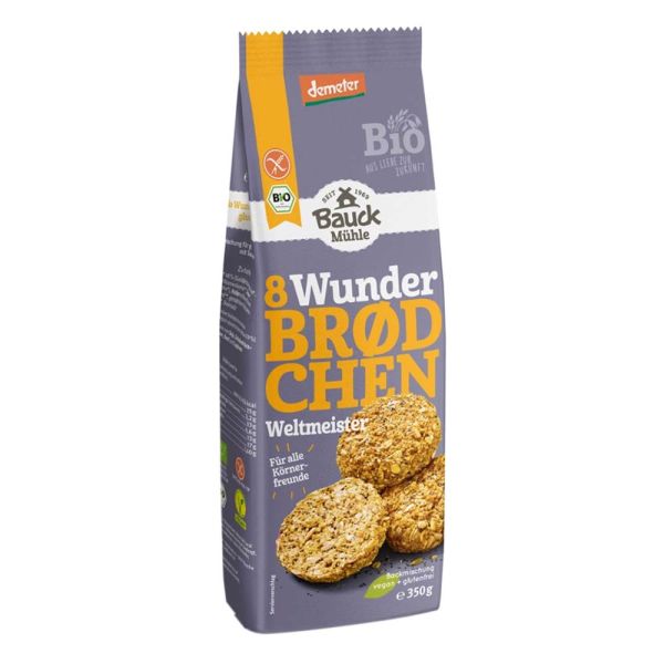 Brotbackmischung - 8 Wunderbrödchen Weltmeister 350g