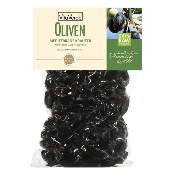 Schwarze Oliven - Mediterrane Kräuter 200g