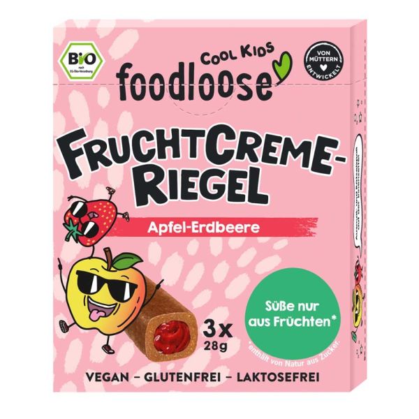 Fruchtcreme-Riegel - Apfel-Erdbeere 3x28g