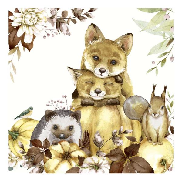 Motivserviette 33x33cm - Nature Cuteness 3-lagig 20Stk.