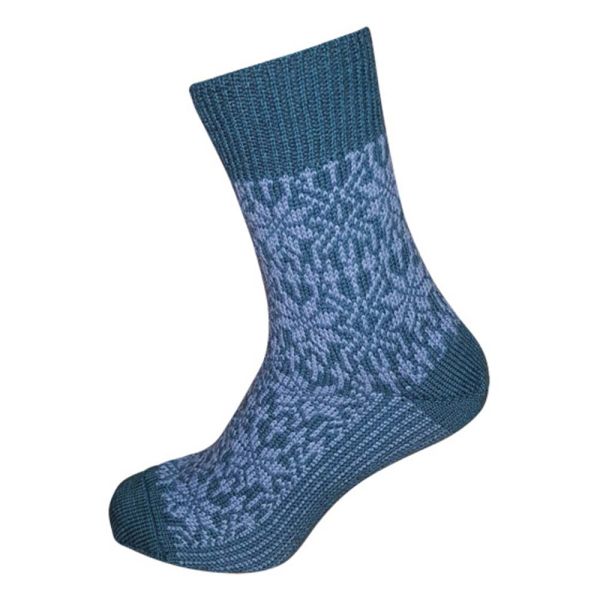 Norweger Sterne Socke - Türkis/Opal 40-41