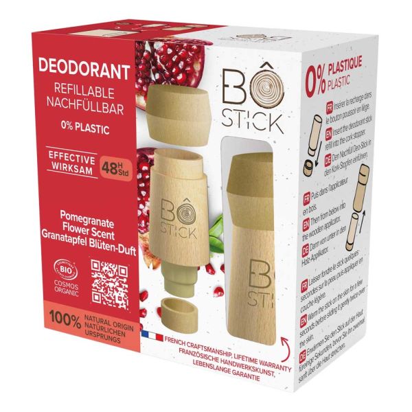 Deo Stick mit Holzaplikator - Granatapfel-Blüte 45g