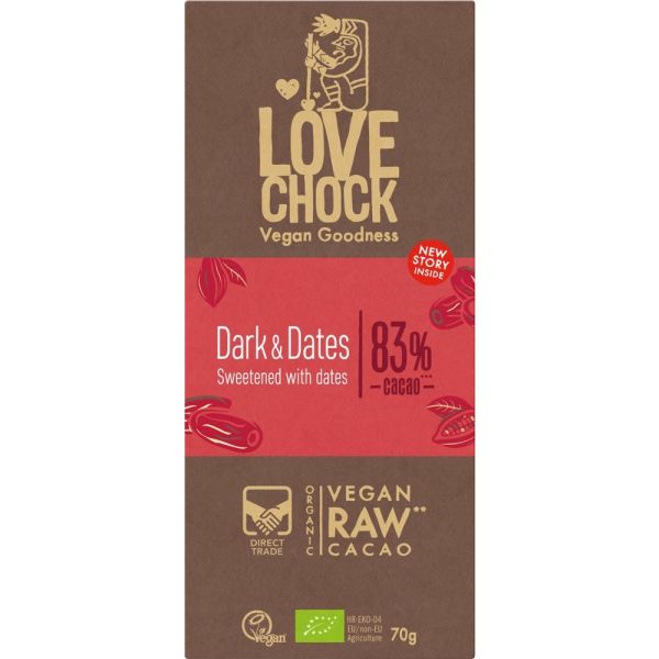 Tafel Dark &amp; Dates 83% Vegan 70g