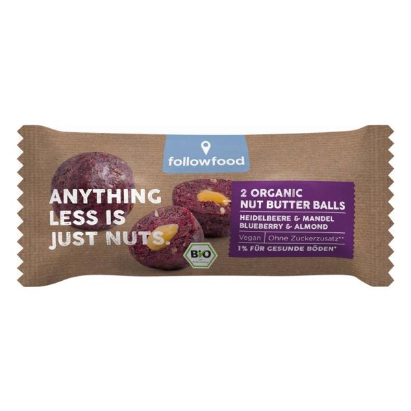 Nut Butter Balls - Heidelbeere &amp; Mandel 40g