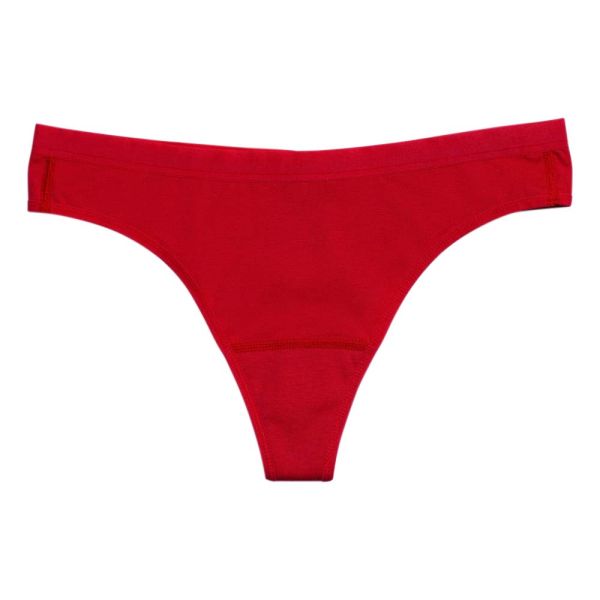 Periodenslip Thong - Red Größe L light flow