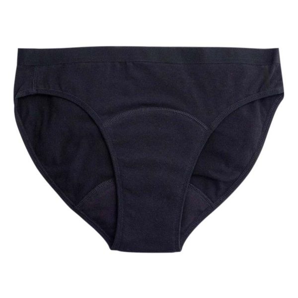 Teen Periodenslip Bikini - Black Größe L medium flow