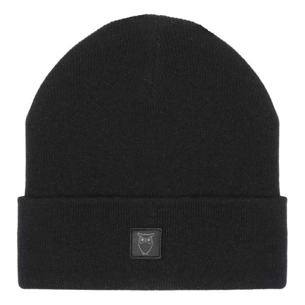 Beanie Wolle - Black Jet tiefschwarz