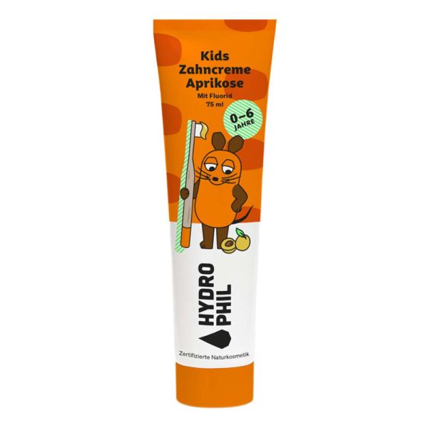 Kids Zahncreme - Maus Aprikose mit Fluorid 75ml