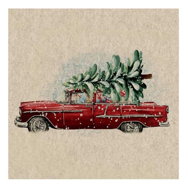 Naturals Serviette 33x33cm - Car xmas tree 2-lagig 20Stk