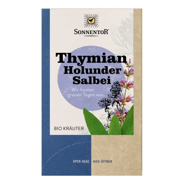 Thymian-Holunder-Salbei Kräutertee - 18 Doppelkammerbeutel 23,4g