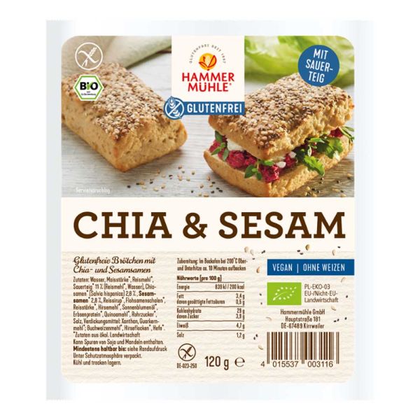 Chia Sesam Brötchen 120g