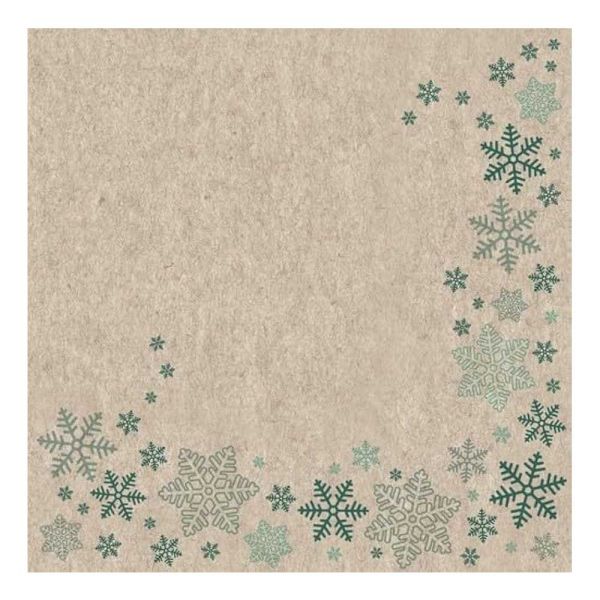 Naturals Serviette 33x33cm - Snowflakes 2-lagig 25Stk