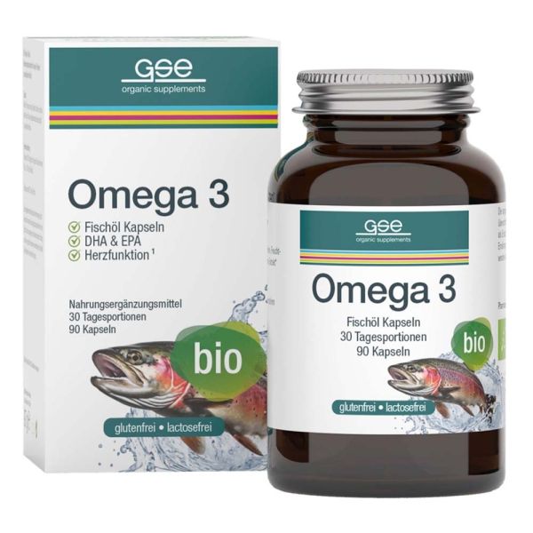 Bio-Omega 3 Fischöl - 90 Kapseln