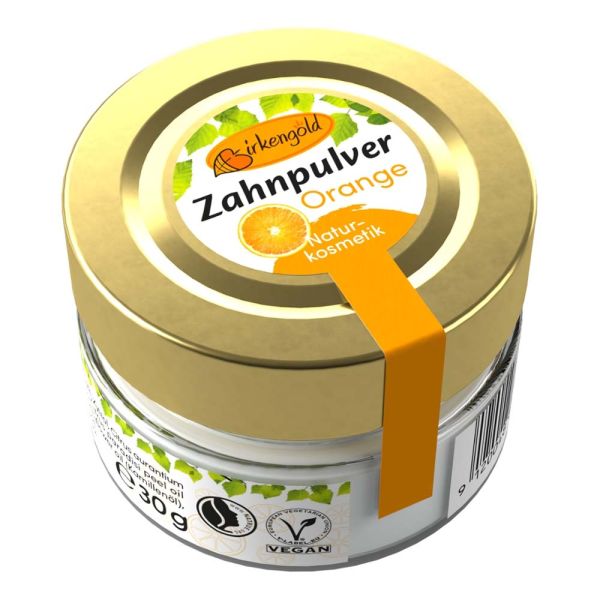 Zahnpulver - Orange Glas 30g