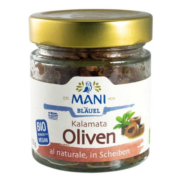 Oliven Kalamata - al naturale in Scheiben 120g