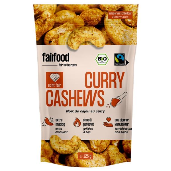 Faire Cashews - Curry geröstet