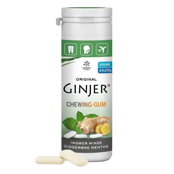 Ginjer Ingwer Kaugummi - Minze 30g