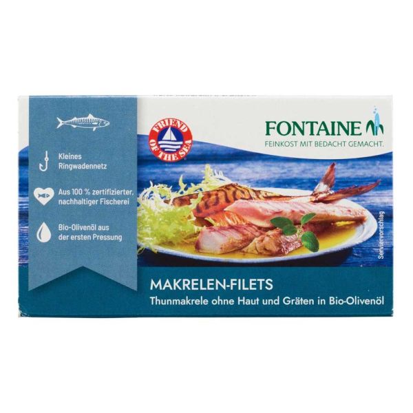 Makrelen-Filets ohne Haut - Olivenöl 120g