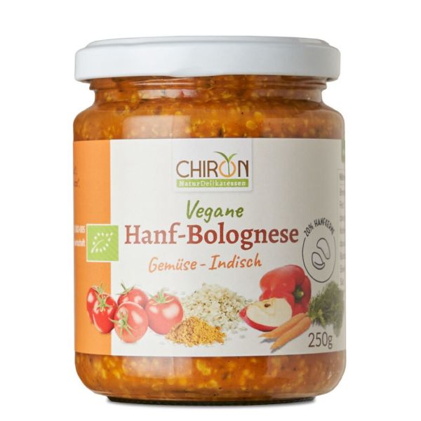 Hanf-Bolognese - Gemüse-Indisch