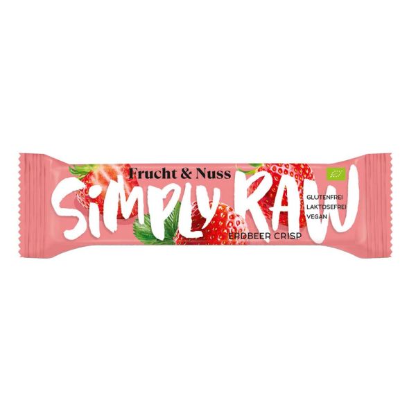 Simply Raw - Frucht &amp; Nuss Erdbeer Crisp 40g