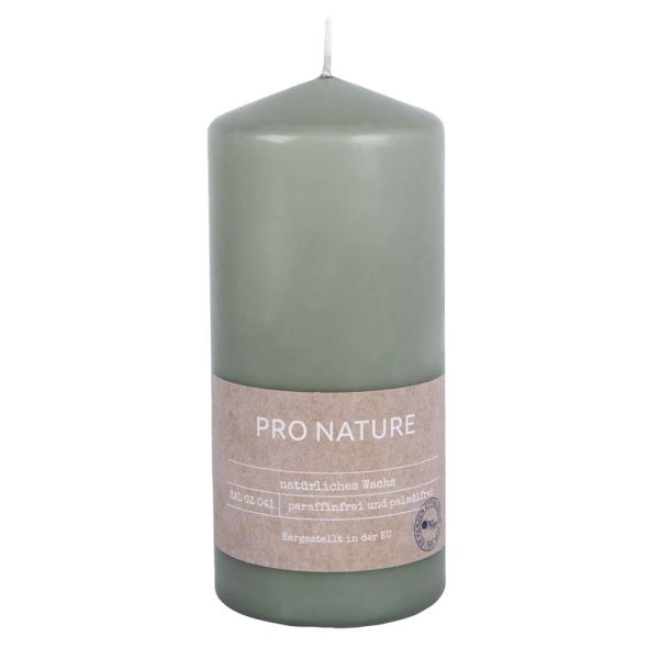 Pro Nature Stearin Stumpenkerze - 150x68mm Minze