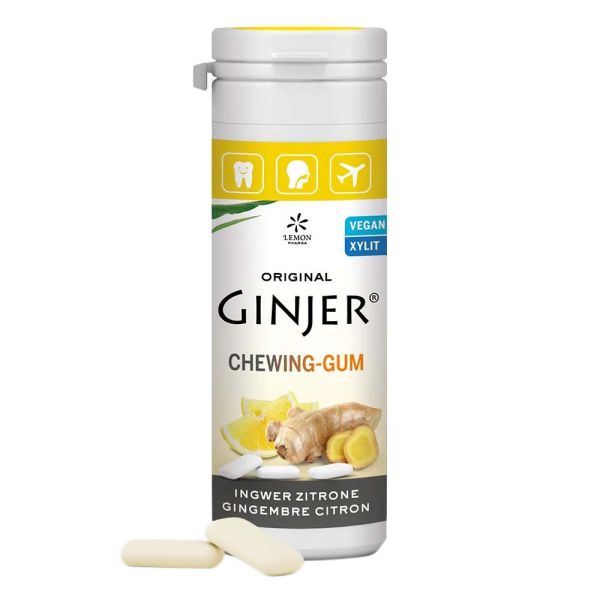 Ginjer Ingwer Kaugummi - Zitrone 30g