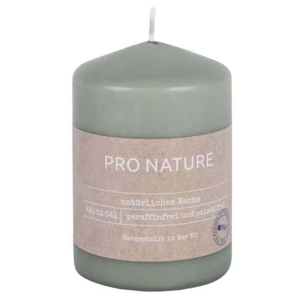 Pro Nature Stearin Stumpenkerze - 100x68mm Minze