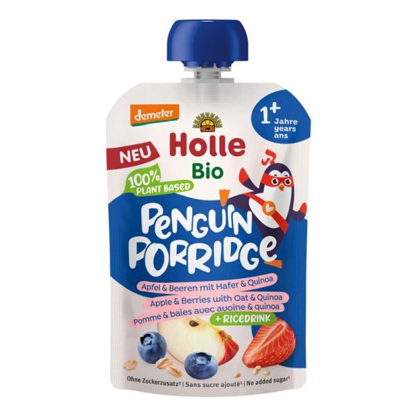 Pouchy - Penguin Porridge Apfel &amp; Beeren mit Hafer &amp; Quinoa 110g