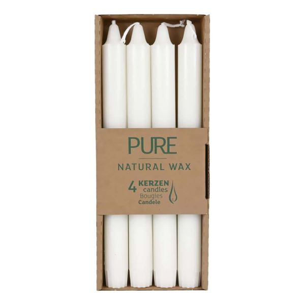 Pure Stabkerze - natural 4er Pack