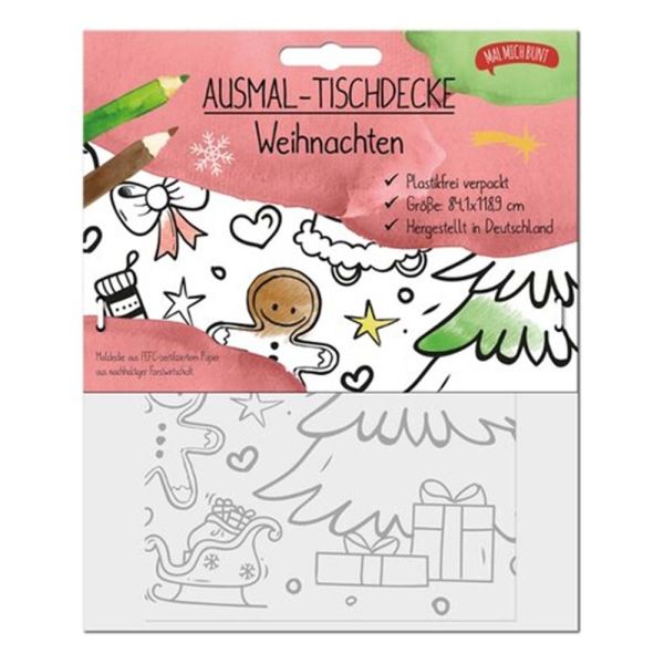 Ausmal-Tischdecke - Weihnachten 84,1x118,9cm