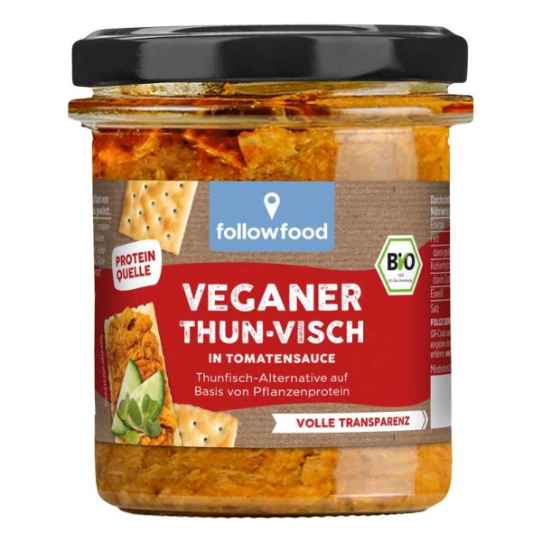 Veganer ThunVisch - Thunfischalternative in Tomatensauce 180g